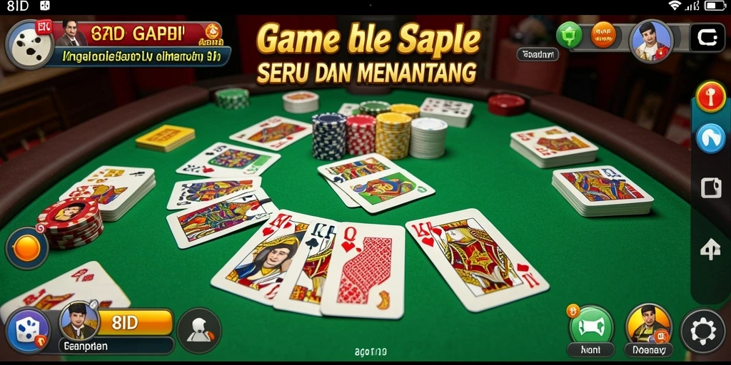 Tampilan gameplay Gaple yang seru di 8ID.