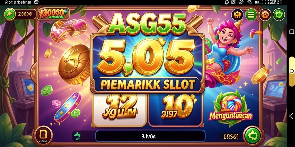 Screenshot ASG55 menunjukkan momen seru dalam permainan Slot.