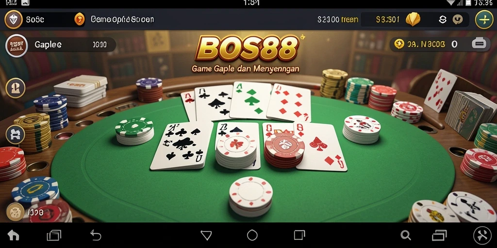Tampilan screenshot utama permainan Gaple yang menarik dan interaktif.