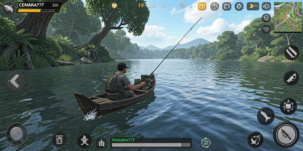 Tampilan menarik dari gameplay CEMARA777 yang menonjolkan aktivitas memancing.