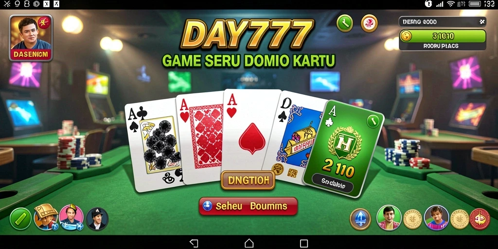 Tampilan gameplay seru dalam permainan Domino yang menghibur.