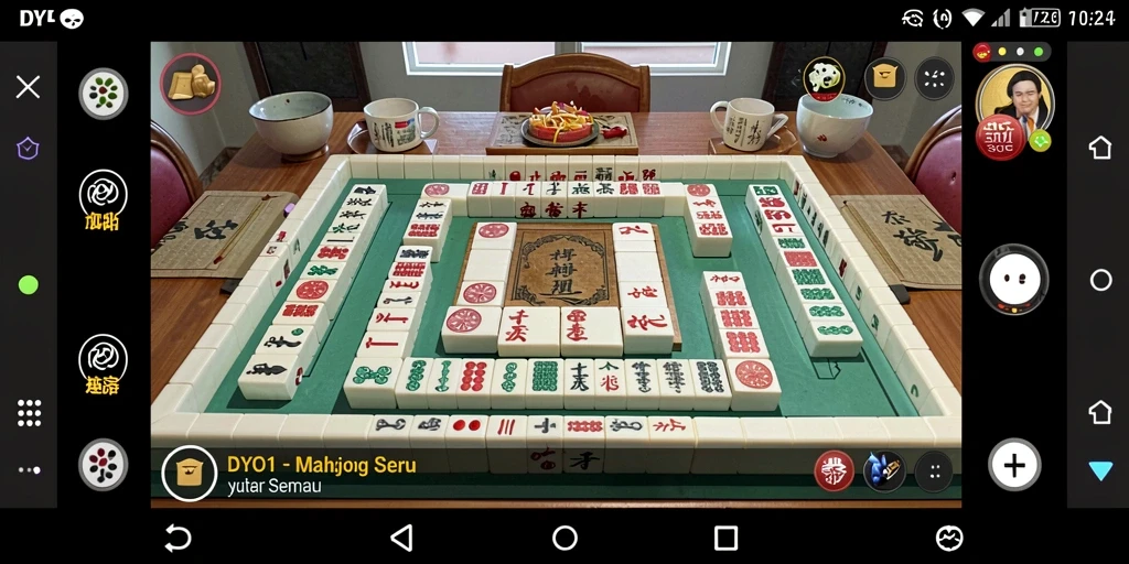 Tampilan gameplay DYO1 yang menarik dengan ubin Mahjong.