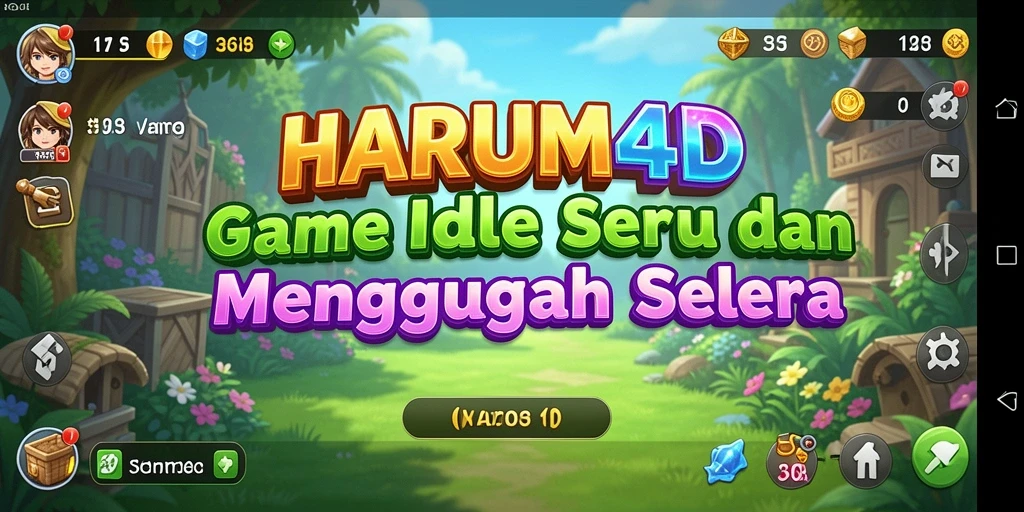 Tampilan gameplay HARUM4D yang menarik dan penuh warna.