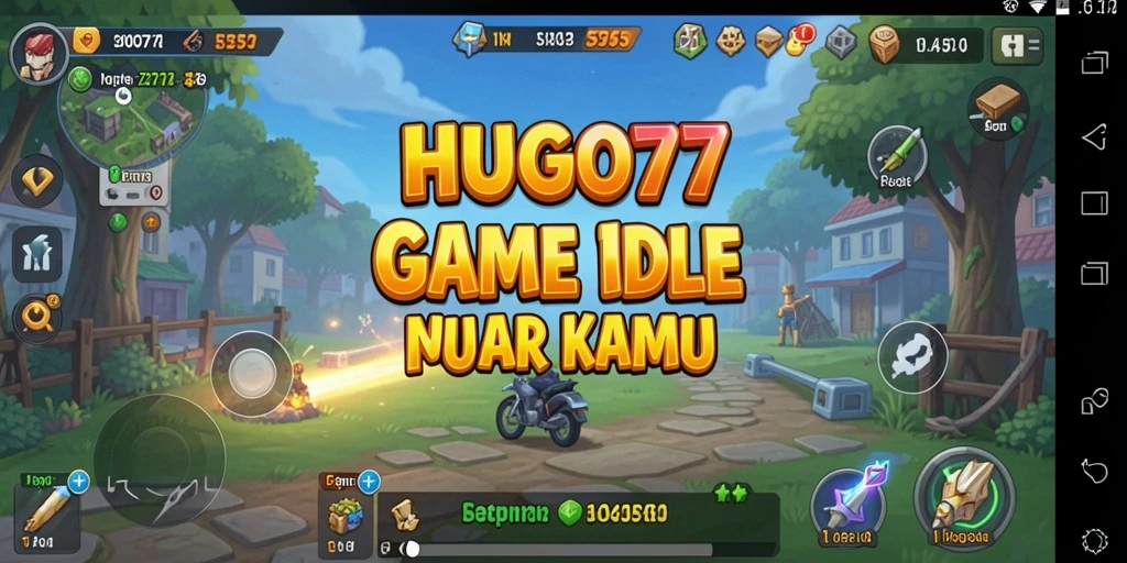 Tampilan gameplay HUGO77 yang menarik dan penuh warna.