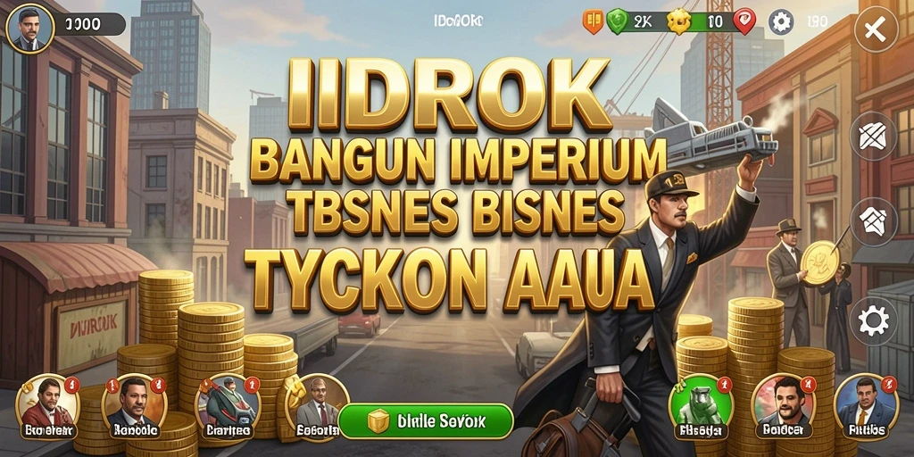 Tangkapan layar dari gameplay <strong>IDROK</strong> yang menampilkan manajemen bisnis yang kreatif.