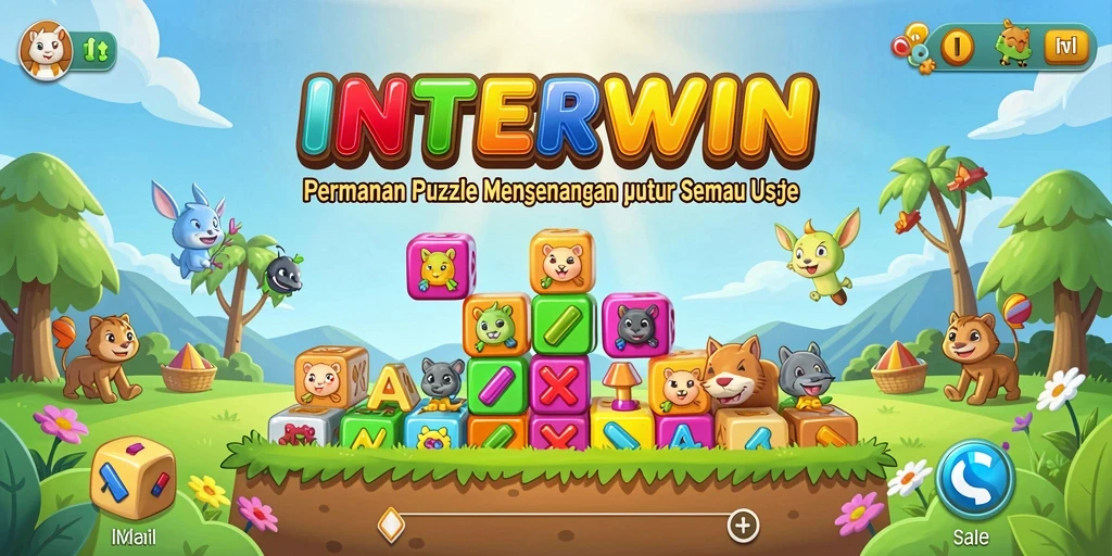 Tampilan gameplay INTERWIN dengan teka-teki kreatif yang menantang.