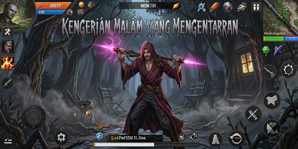 Screenshot JOS77 menampilkan suasana menyeramkan dan gameplay yang menegangkan.