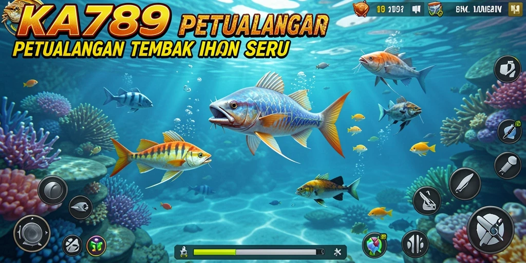 Screenshot gameplay KA789 menampilkan aksi menembak ikan yang seru.
