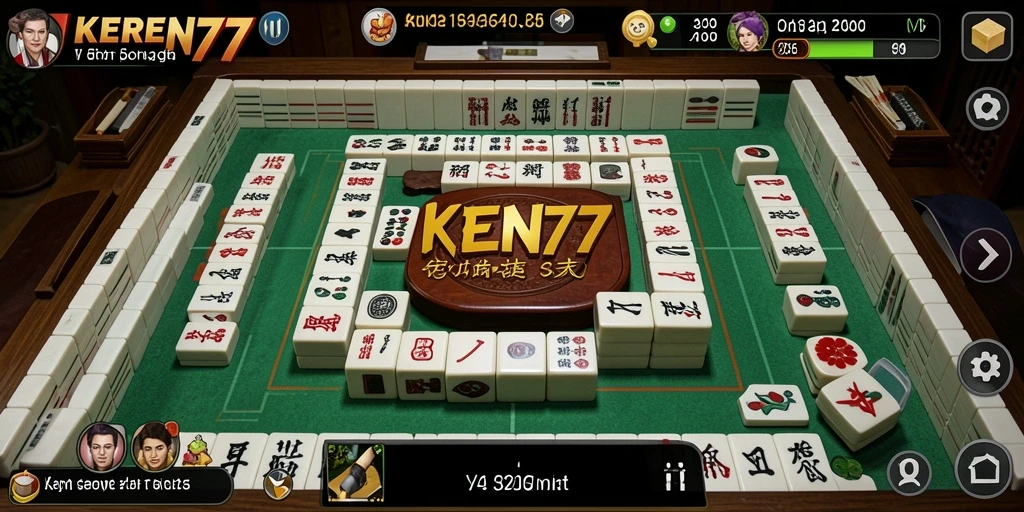 Screenshot KEREN77 menampilkan gameplay Mahjong yang seru dan mendebarkan.