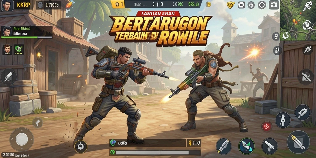 Tampilan gameplay seru dalam pertarungan Battle Royale.