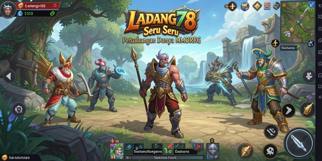 Tampilan gameplay <strong>LADANG78</strong> menunjukkan petualangan seru dalam dunia MMORPG.
