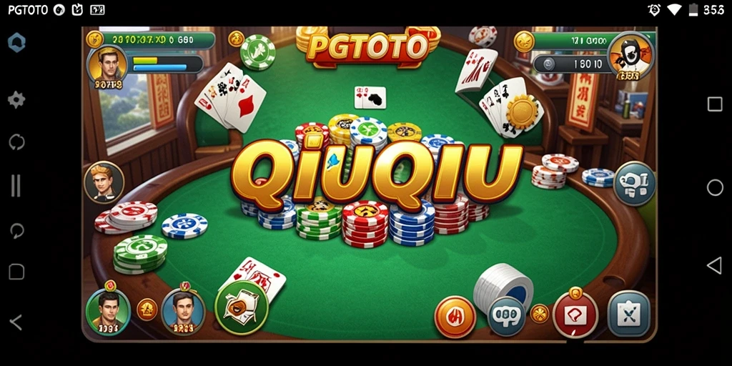 Screenshot utama PGTOTO menampilkan gameplay seru dalam QiuQiu.