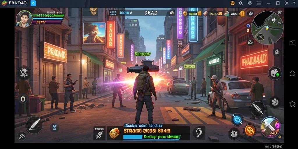 Tampilan gameplay mendebarkan dalam PRADA4D yang penuh strategi.