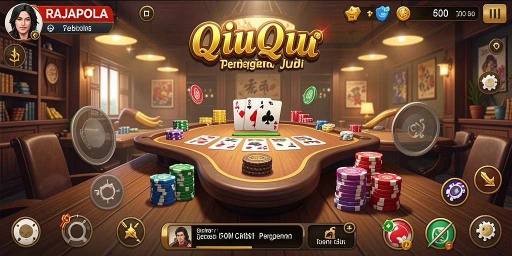 Screenshot utama menunjukkan gameplay QiuQiu yang seru dan menantang.