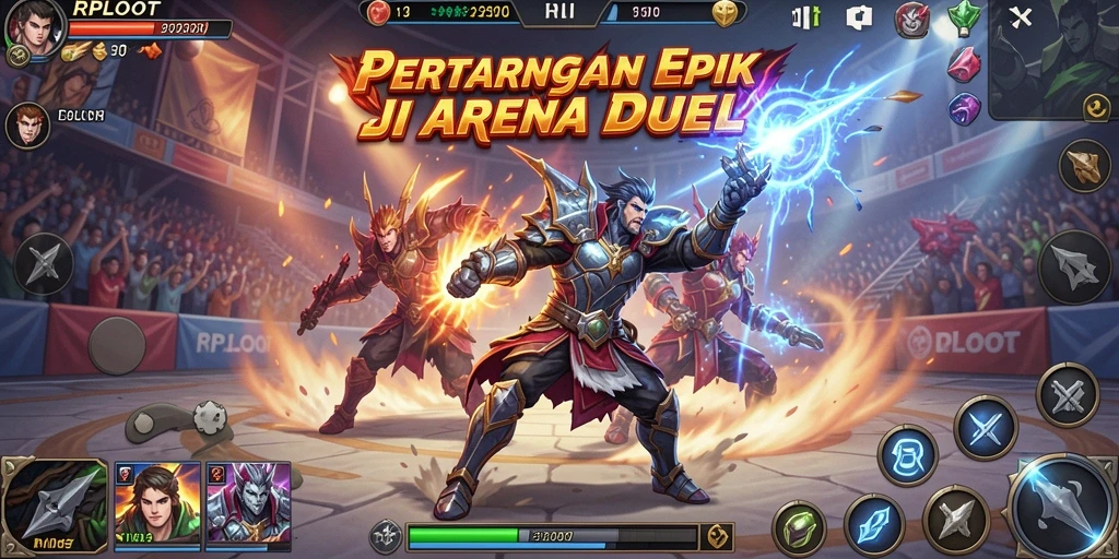 Tangkapan layar menunjukkan pertarungan intens di RPLOOT.