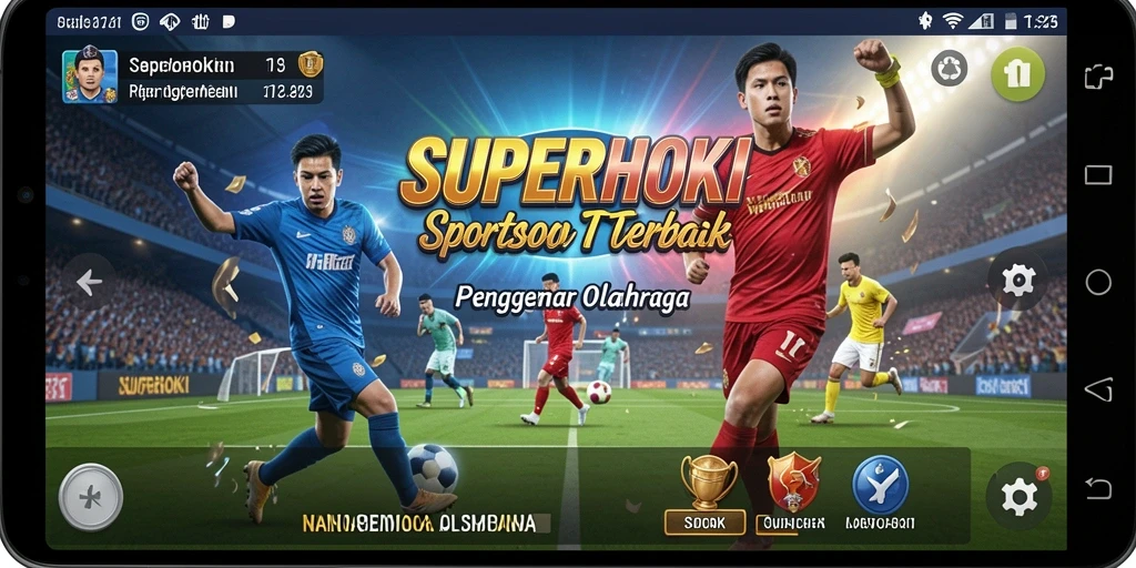 Screenshot gameplay <strong>SUPERHOKI</strong> yang menampilkan fitur taruhan olahraga.