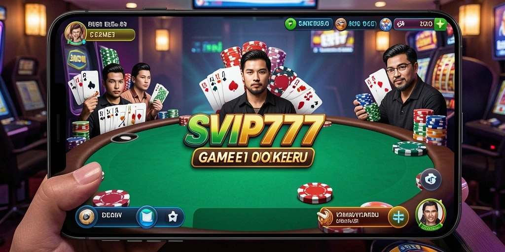 Screenshot SVIP777 menampilkan aksi seru permainan Poker.
