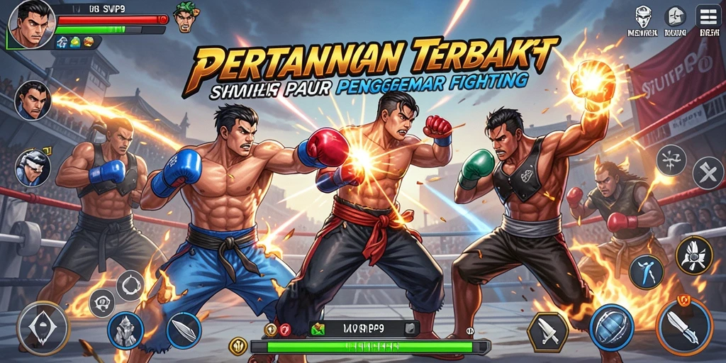 Tampilan gameplay pertarungan yang intens di SVIP9.