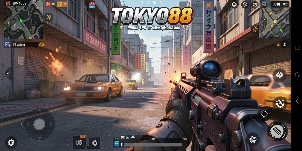 Tangkapan layar permainan TOKYO88 yang menampilkan aksi FPS mendebarkan.