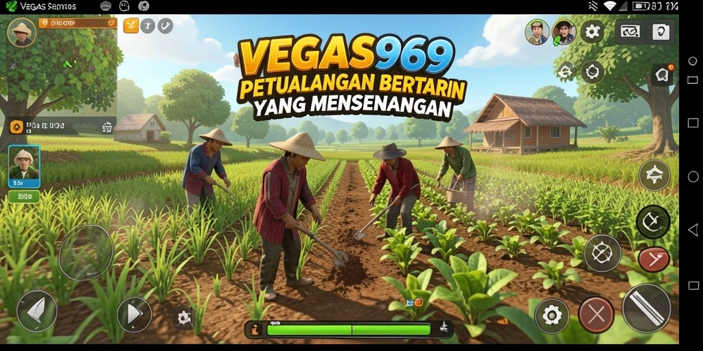 Gameplay seru bertani di VEGAS969 dengan grafis menawan.