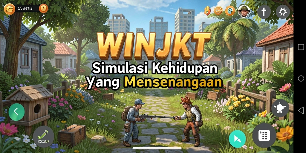 Tangkapan layar gameplay <strong>WINJKT</strong> yang menunjukkan aktivitas simulasi yang seru.
