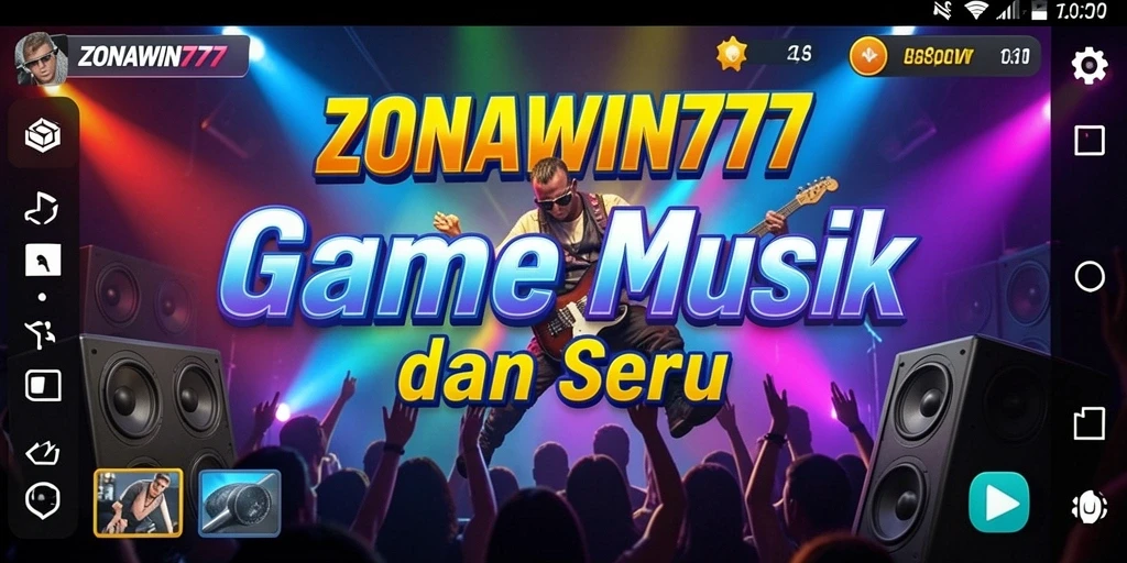Tampilan menarik gameplay ZONAWIN777 saat bermain musik.